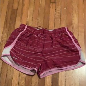Red Under Armor Women’s Heat Gear Medium Shorts